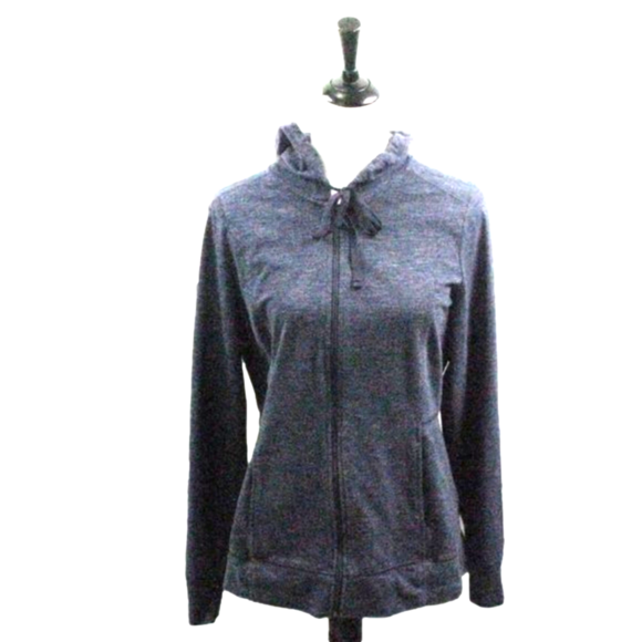 tek gear Tops - Tek Gear DryTek Navy Blue Zip Front Hoodie Size Large